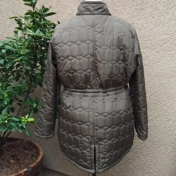 Harve Benard Quilted Anorak Parka Jacket Army Green  Sz XL NWoT - Picture 2 of 9